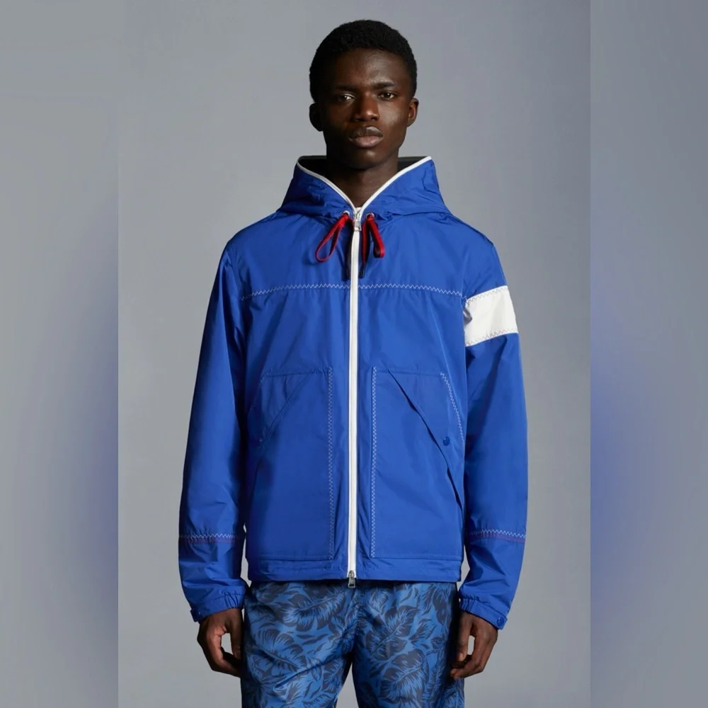 NWOT MONCLER Fujio Logo-Appliquéd Shell Hooded Jacket - Picture 1 of 14